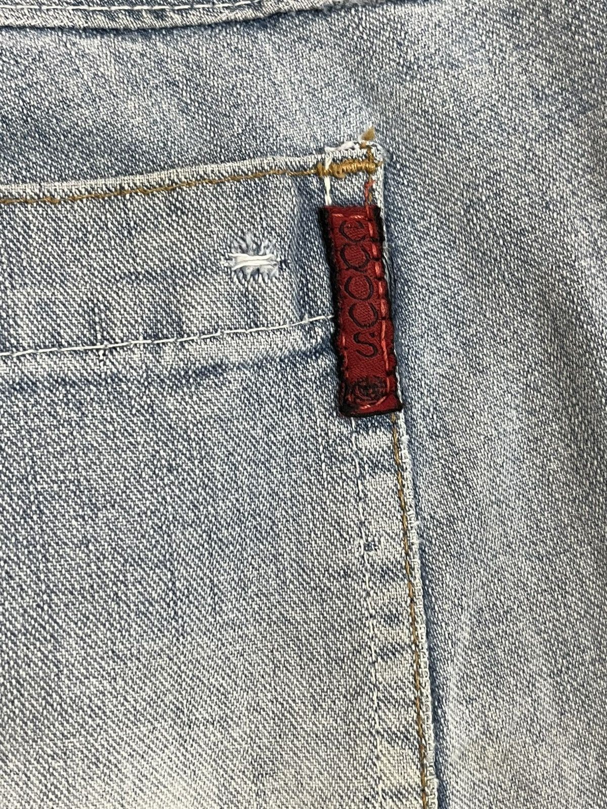 Vintage Vintage Eqoos Faded Buckle Belt Denim Size US 33 - 13 Thumbnail