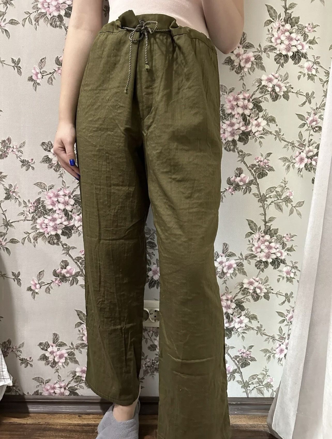 Issey Miyake × Japanese Brand × Vintage Issey Miyake Japan Khaki Pants Lagenlook Avant garde Sz 3-4 Size 30" / US 8 / IT 44 - 1 Thumbnail