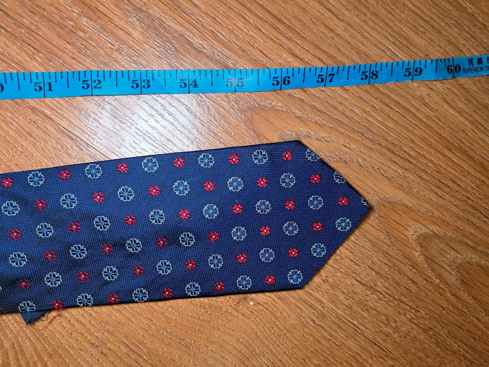 Brooks Brothers Brooks Brother 346 Silk Tie Blue Floral Herringbone Size ONE SIZE - 5 Thumbnail