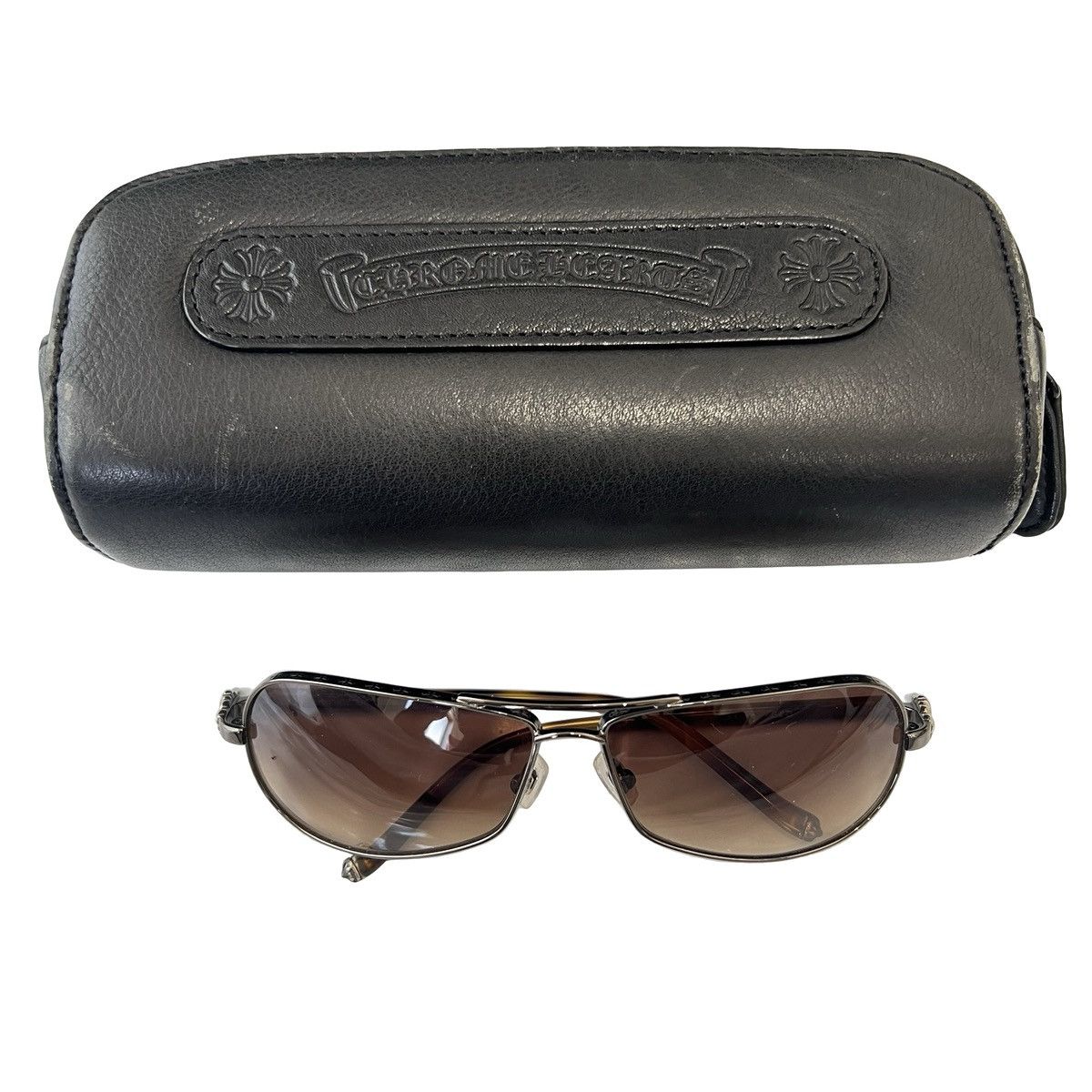 Chrome Hearts CHROME HEARTS "RED" Silver Dagger & Cross Sunglasses OS Size ONE SIZE - 1 Thumbnail
