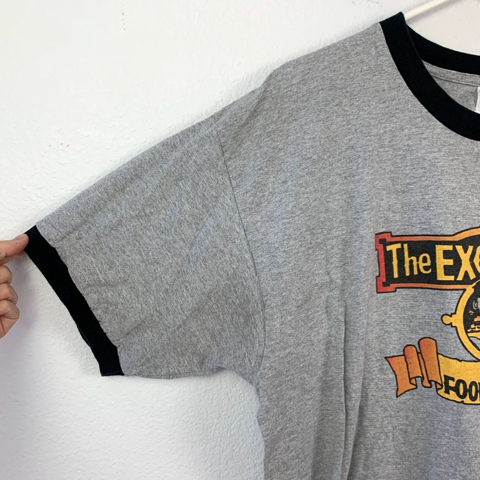 Anvil The Exchange Restaurant Gray Ringer T-Shirt Mens XL Anvil Cotton Blend 2004 Size US XL / EU 56 / 4 - 2 Thumbnail