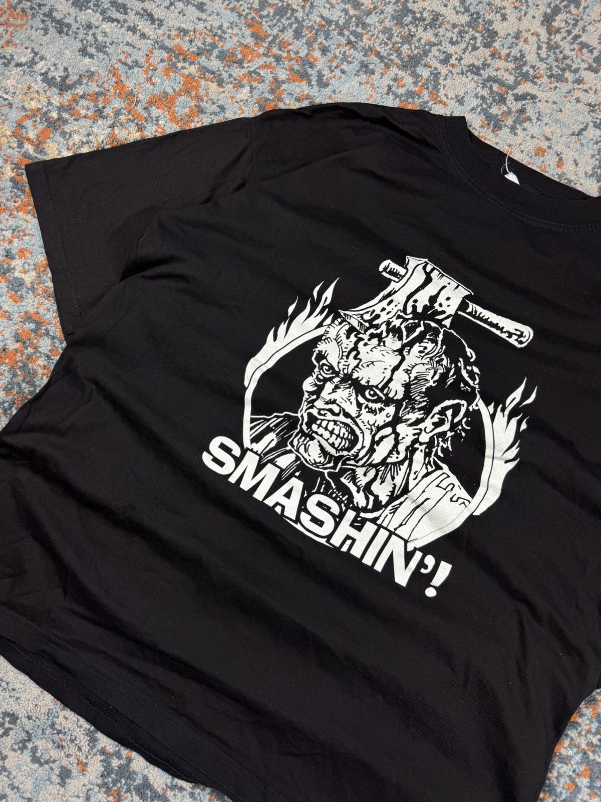 Band Tees × Vintage Vintage 90s Smashin zombie graphic tee glow in the dark Size US XL / EU 56 / 4 - 3 Thumbnail