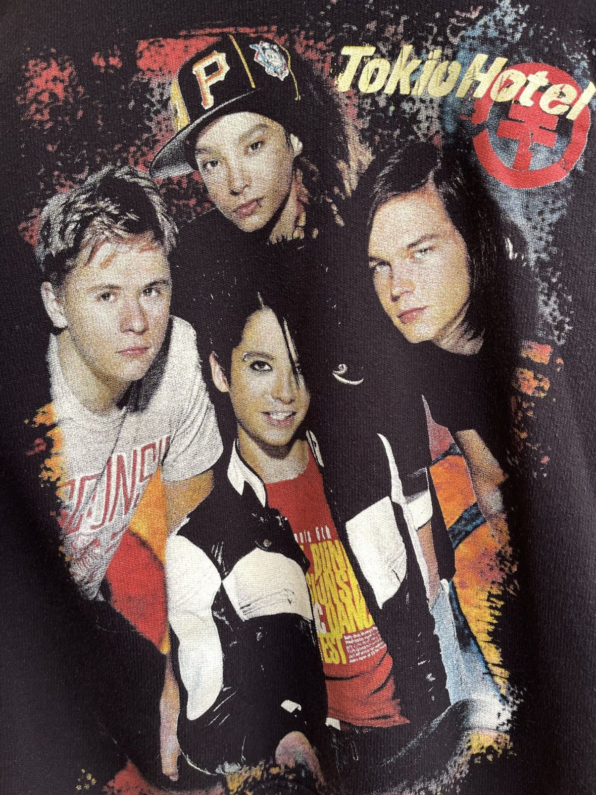 Band Tees Tokio Hotel Schrei 2005 Print Emo Rock 3/4 L/S Hoodie 2000s Size US M / EU 48-50 / 2 - 6 Thumbnail