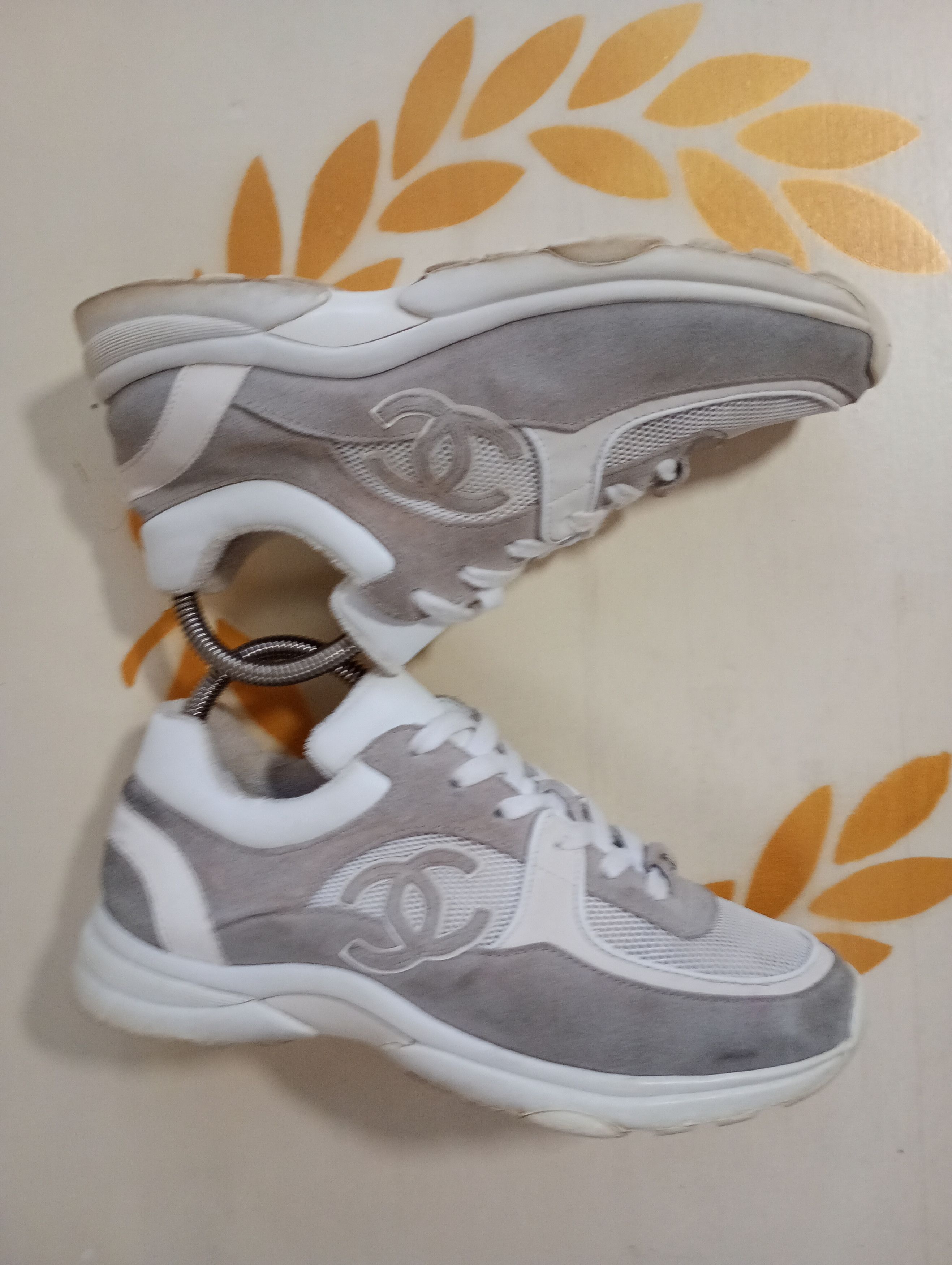Chanel Chanel CC Trainer Suede Sneakers Size US 8 / IT 38 - 9 Thumbnail