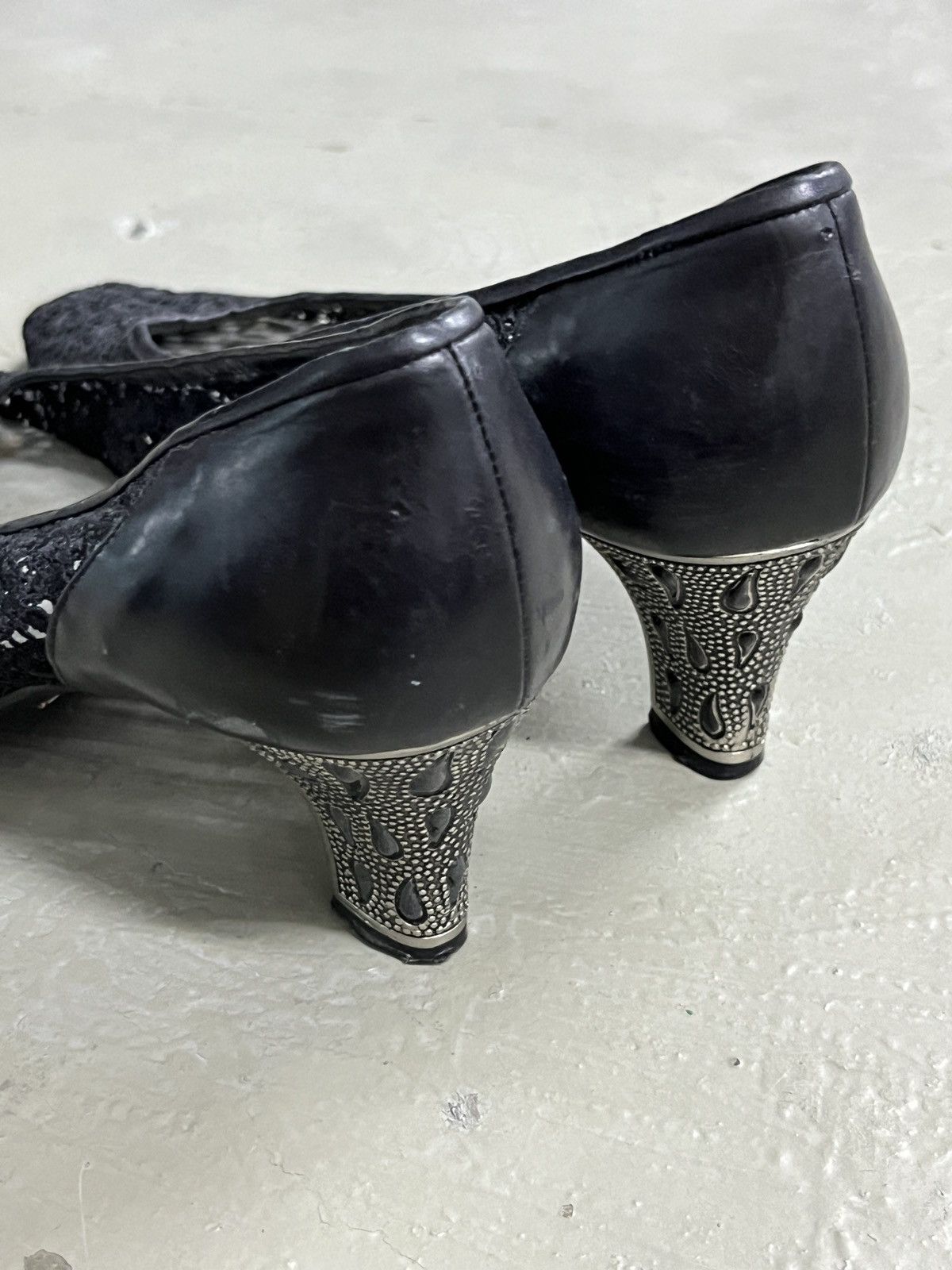 Vintage Vintage Claude Monet Lace Christian Louboutin Style Heels Size US 6.5 / IT 36.5 - 4 Thumbnail