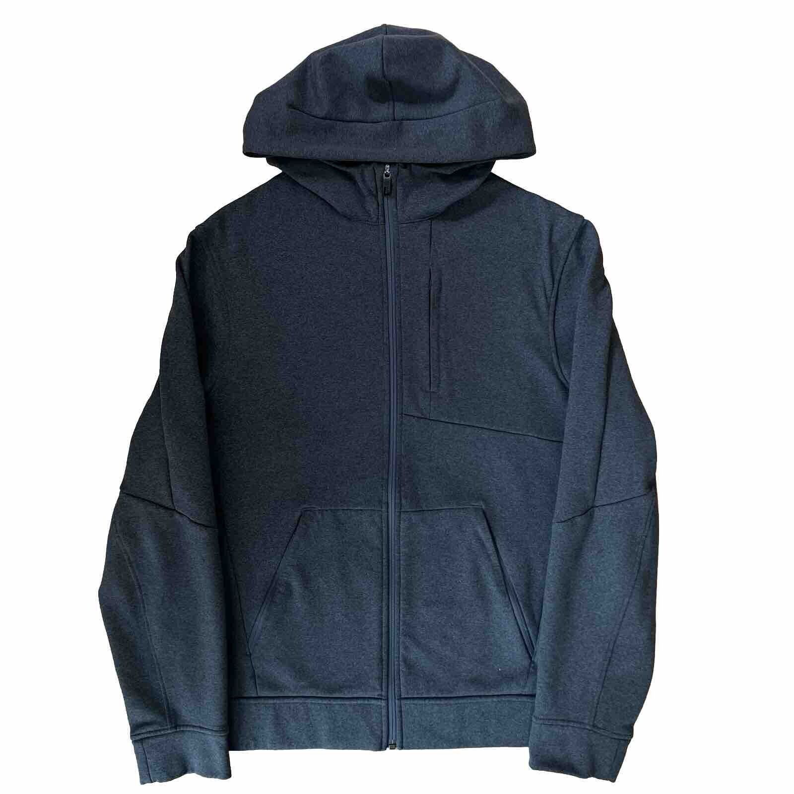 Lululemon Mens City Sweat Full Zip Hoodie Thermo 3 Pocket Navy Blue store Size Large