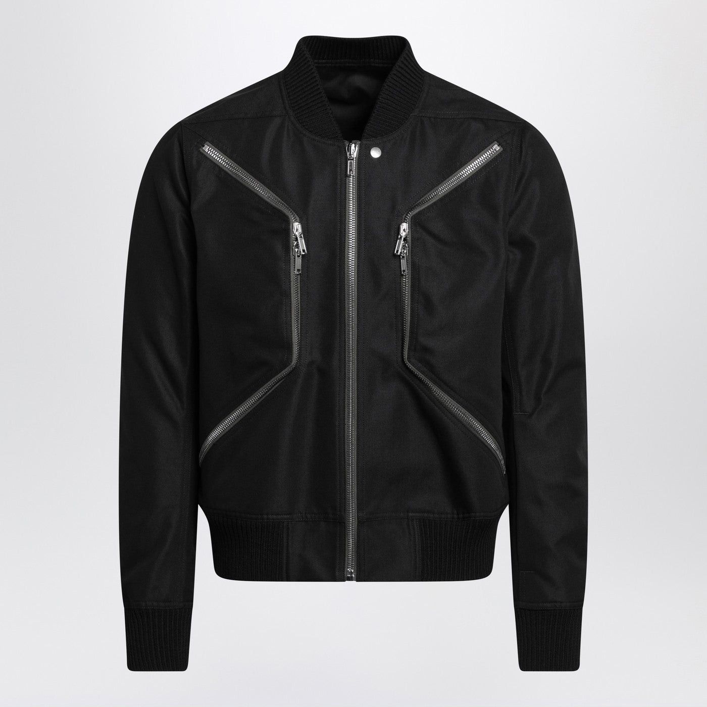 Rick Owens Rick Owens Black Zip-Up Cotton-Blend Jacket Size US M / EU 48-50 / 2 - 1 Thumbnail
