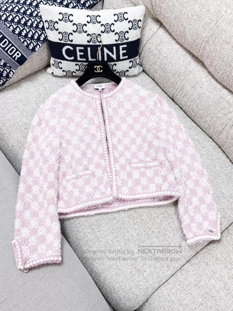 Chanel Chanel Plaid checkerboard checkered diamond buckle long-sl Size S / US 4 / IT 40 - 3 Thumbnail