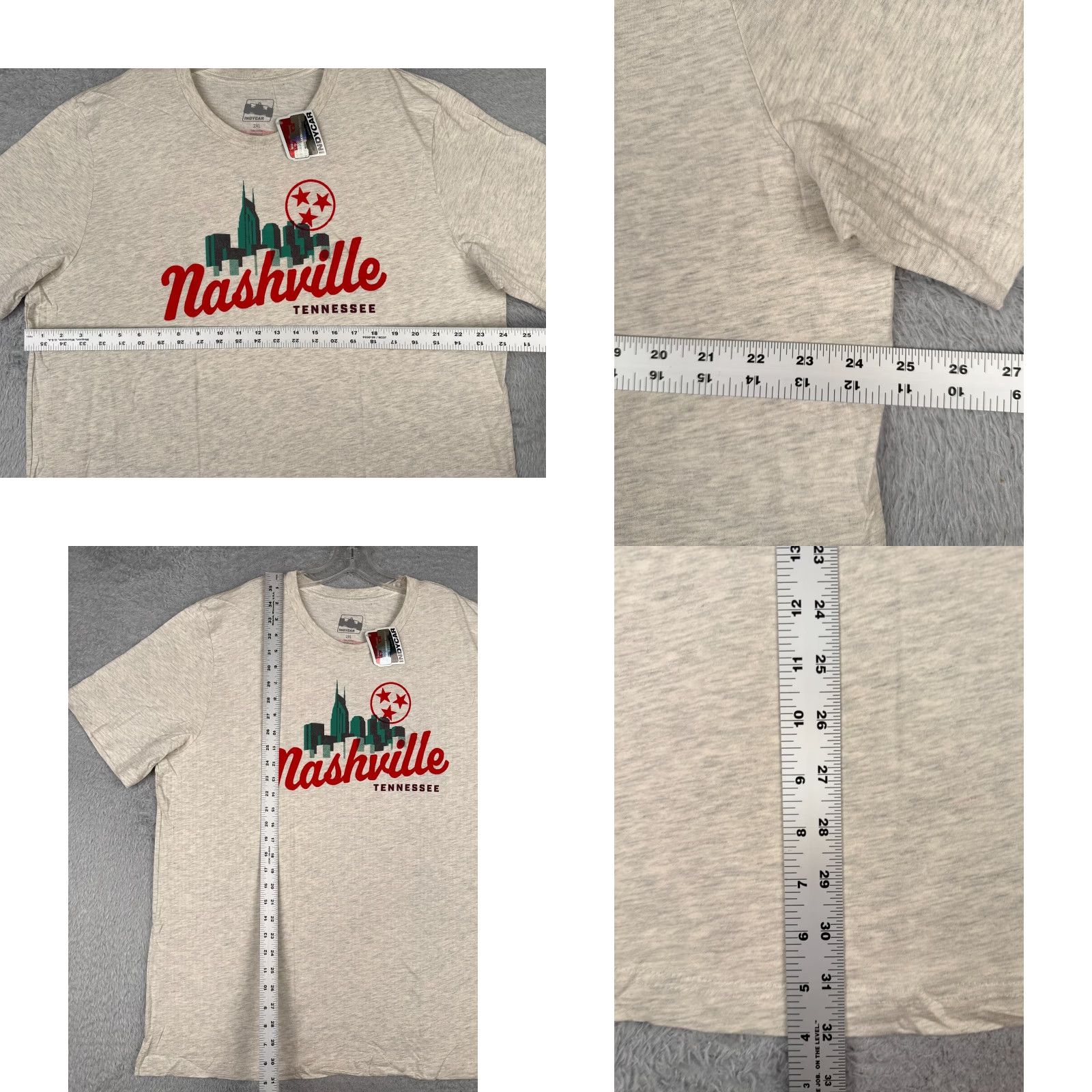Vintage Legends Global Merchandise Nashville Grand Prix Shirt Adult 2XL Beige Short Sleeve Crew Neck Indycar Indy Size US XXL / EU 58 / 5 - 8 Thumbnail