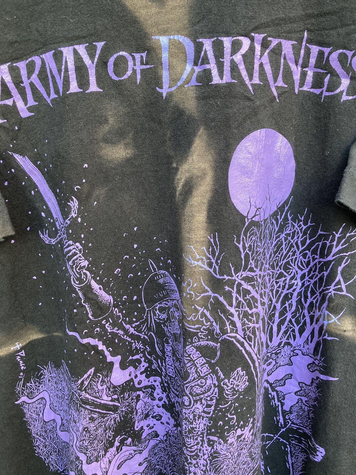 Band Tees × Vintage Vintage horror 90s army of darkness purple skeleton variant Size US XL / EU 56 / 4 - 6 Thumbnail