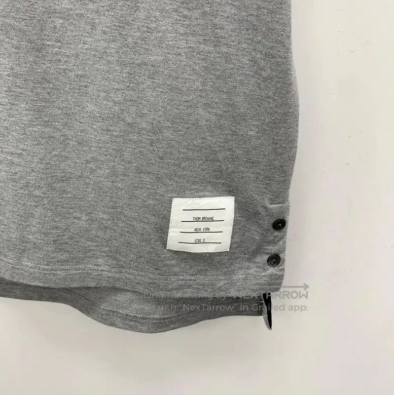 Thom Browne Thom Browne Gray Cotton T-Shirt for Men . Size US XL / EU 56 / 4 - 4 Thumbnail