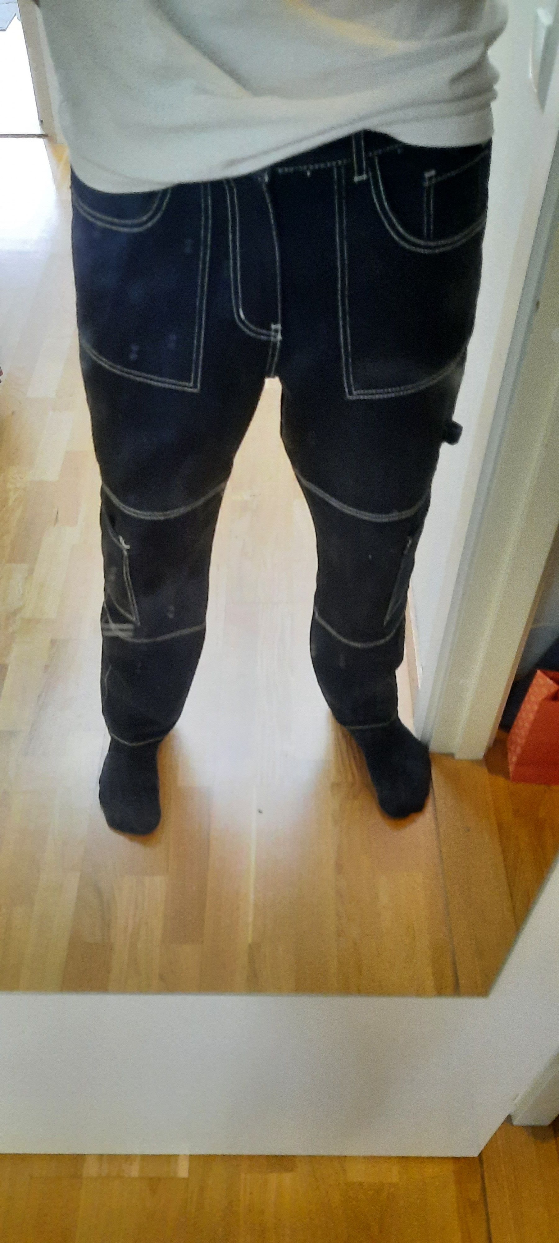 Vintage Black and white workwear carpenter pants Size US 32 / EU 48 - 5 Thumbnail