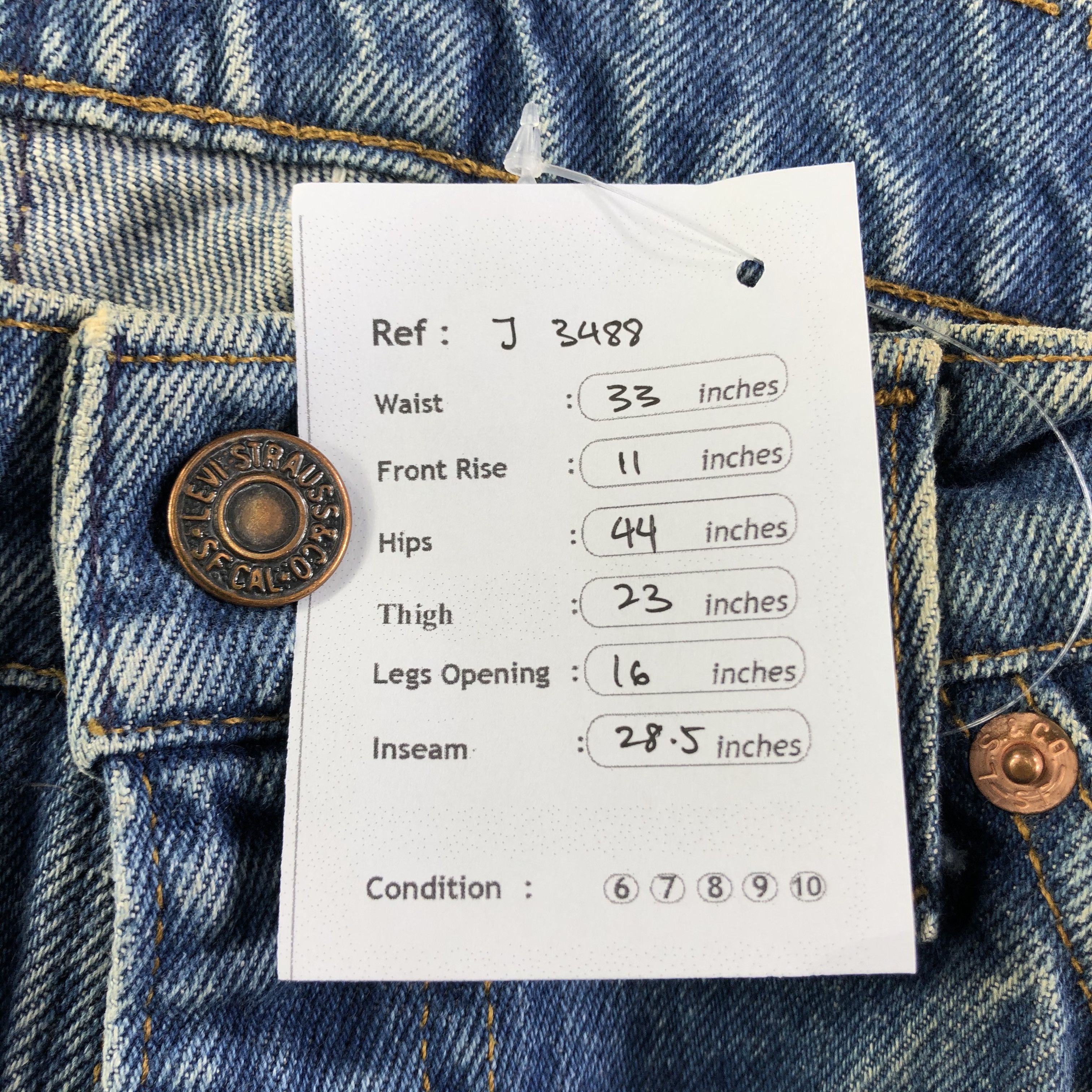 Levi's Vintage Blue Wash Levis 506 Jeans-J3488 Size US 33 - 10 Thumbnail