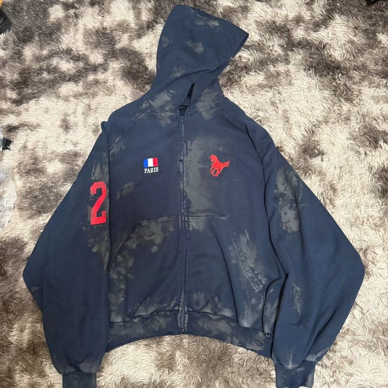 Balenciaga Balenciaga 22FW Mud-Dyed Hoodie Sweatshirt Size US M / EU 48-50 / 2 - 1 Thumbnail