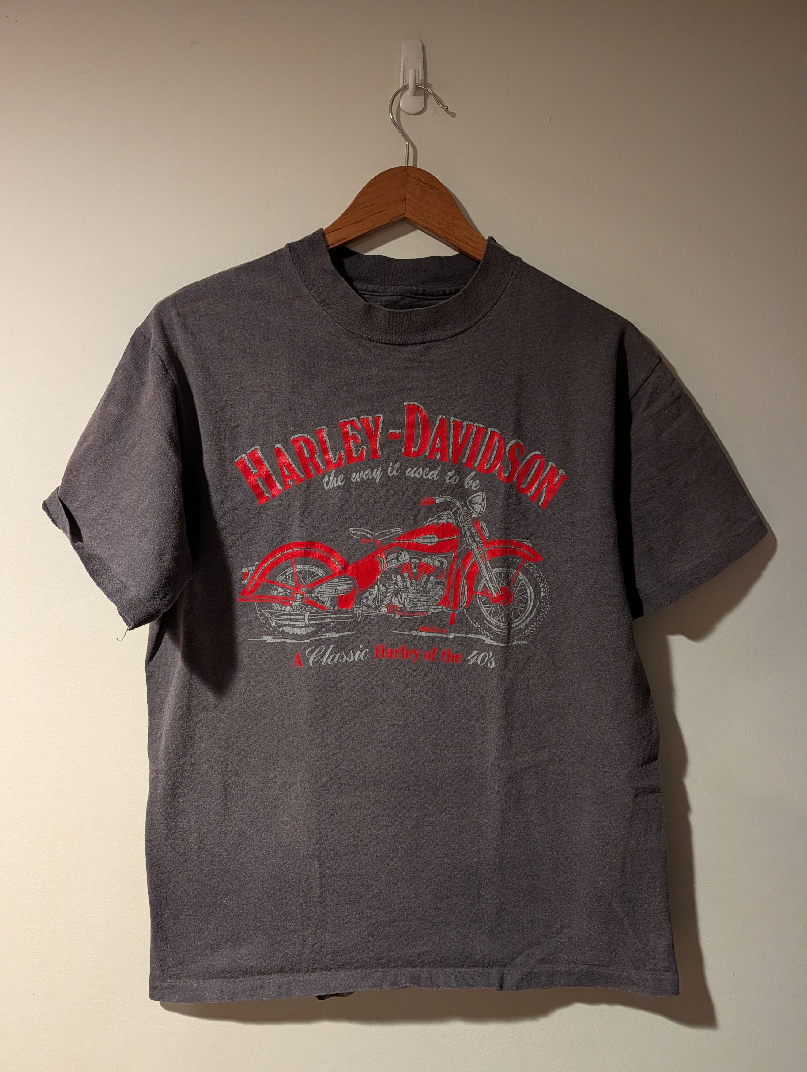 Harley Davidson Vintage 1981 80s Harley Davidson The Way it Used T-Shirt Size US M / EU 48-50 / 2 - 1 Thumbnail