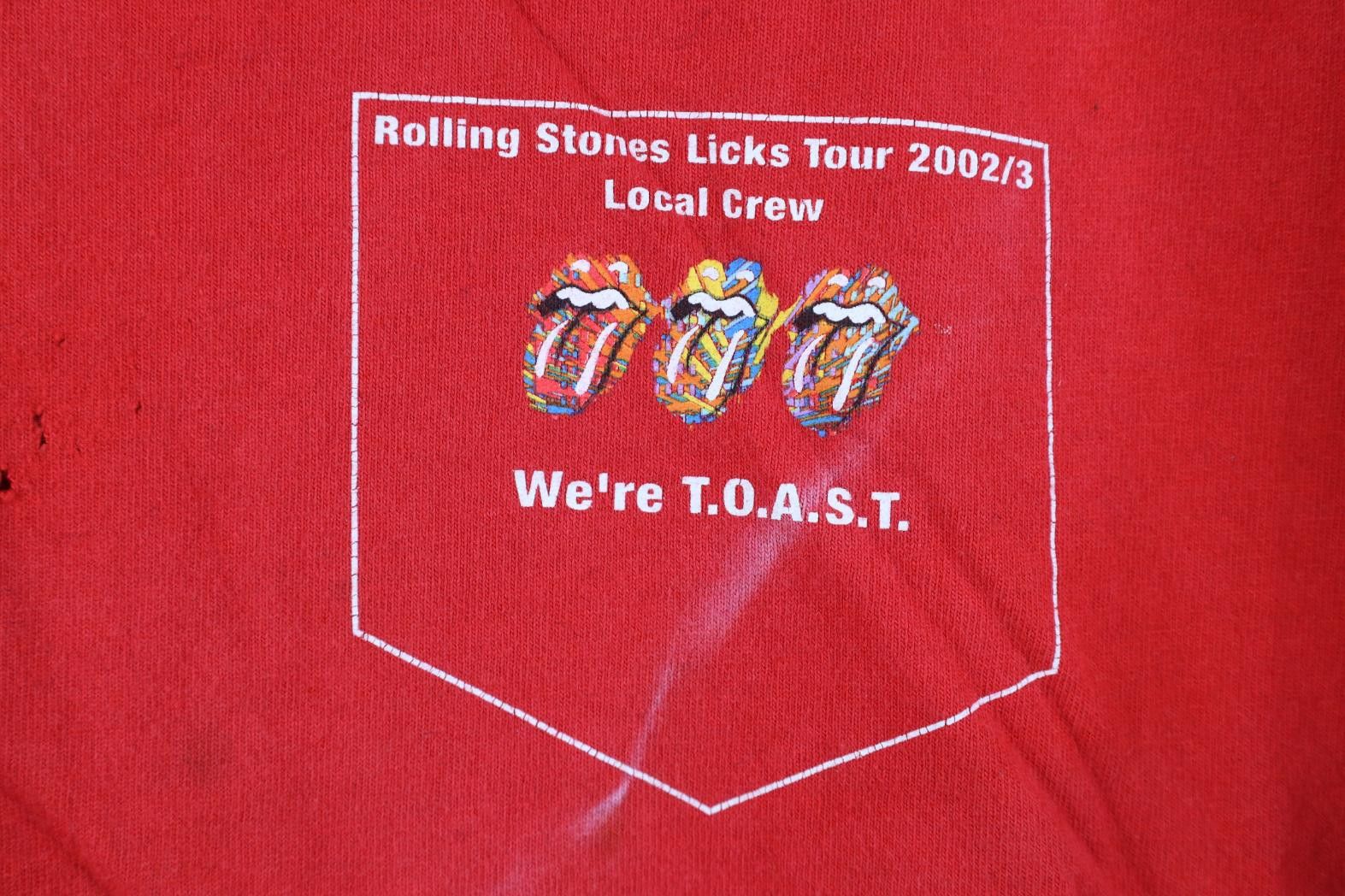 Vintage Vintage Sun 2002 2003 Licks Tour TOAST Stones T-Shirt Size US XL / EU 56 / 4 - 4 Thumbnail