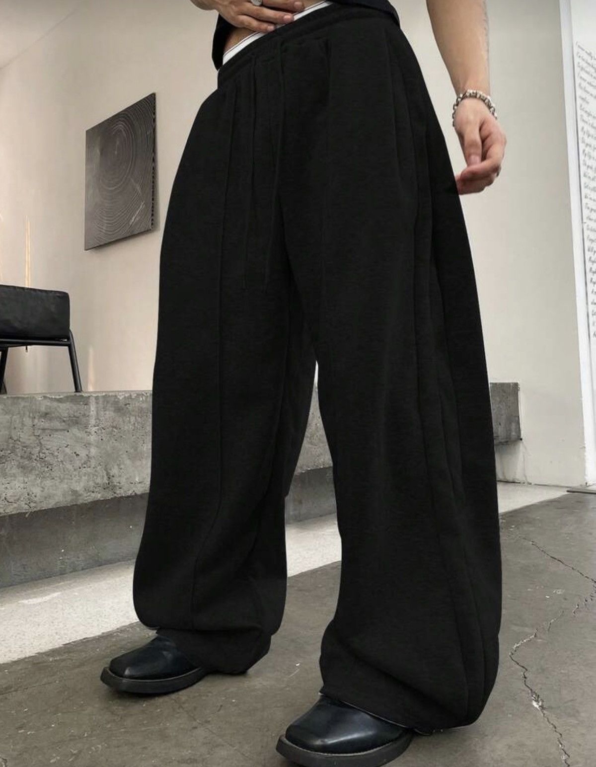 Other Baggy black wide leg Sweatpant Size US 29 - 5 Thumbnail