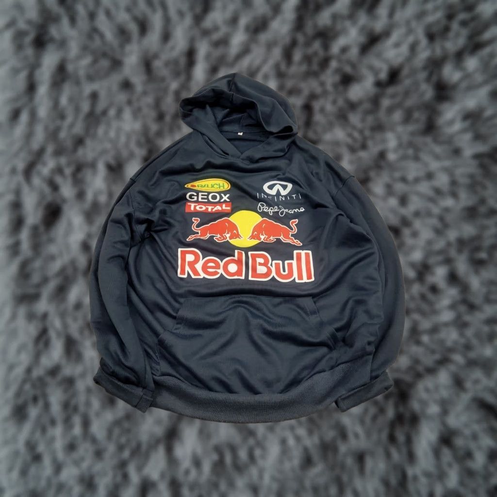Logo 7 Vintage Racing Red Bull All Logo Blue Hoodie Mens M Blue 90s Sports USA Logo Pouch Pocket Hoodie Size US M / EU 48-50 / 2 - 1 Thumbnail