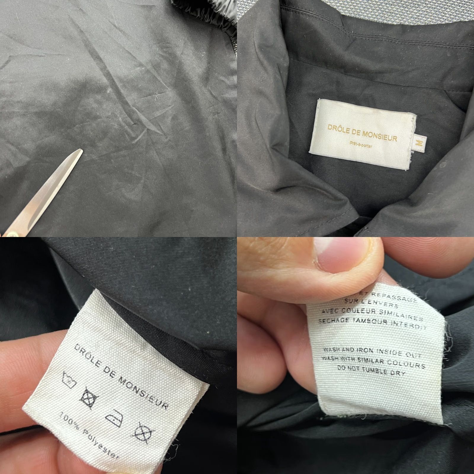 Vintage drole de monsieur Mens jacket Medium Black NFPM Not from Pari Madame Jacket Size US M / EU 48-50 / 2 - 8 Thumbnail