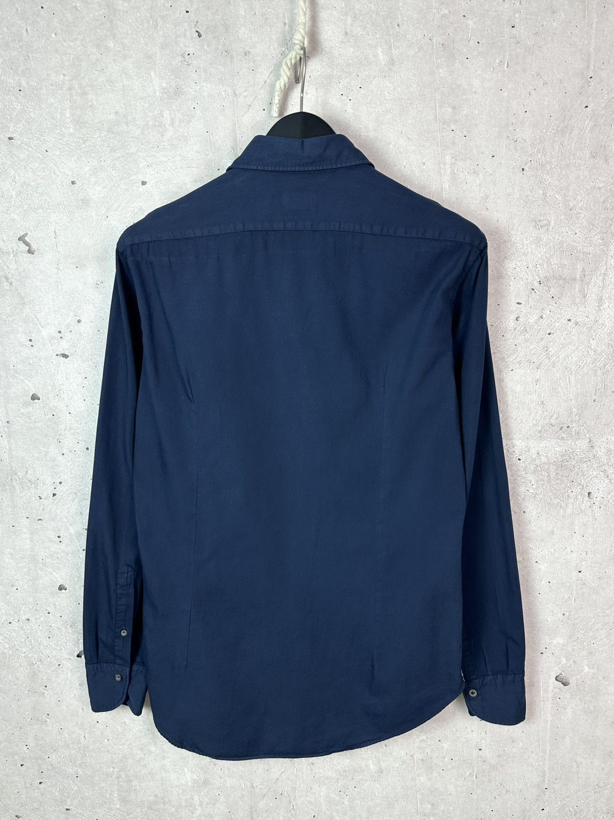Drumohr Drumohr Navy Blue Cotton Made in Italy Long Sleeve Shirt Size US L / EU 52-54 / 3 - 5 Thumbnail