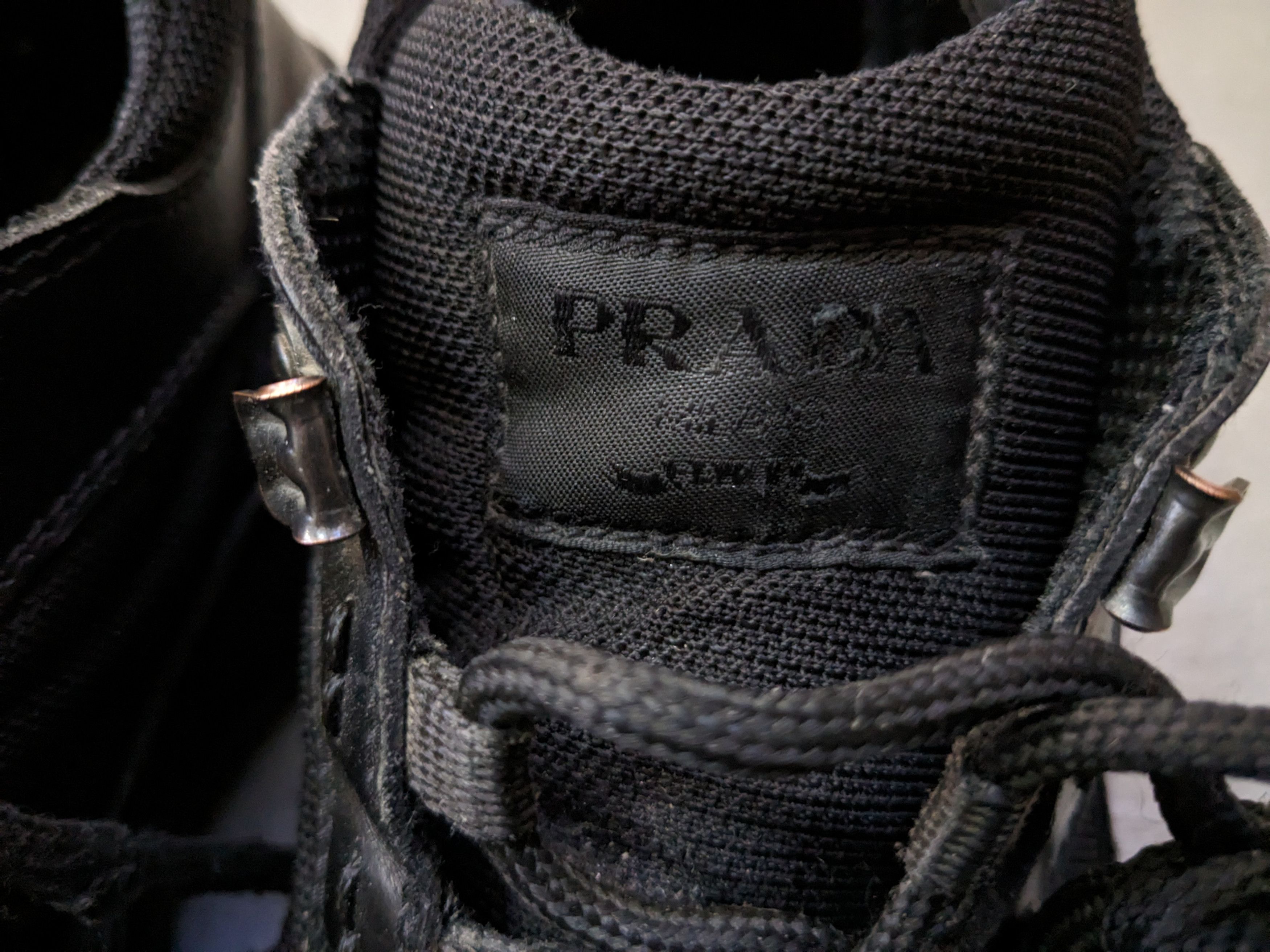 Prada Prada Shoes Black Size 8 Leather Nylon Techwear Lace Up FLAW Size US 8 / EU 41 - 3 Thumbnail