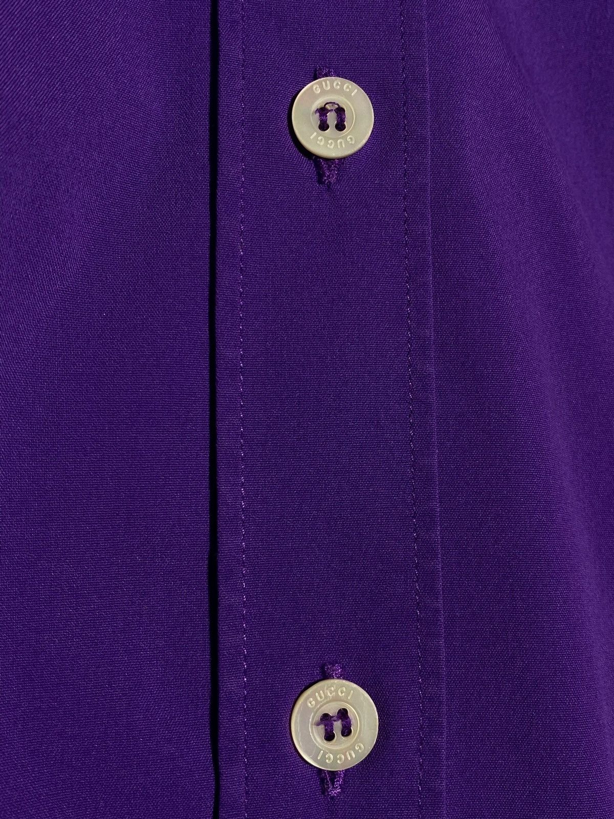 Gucci × Vintage Vintage Gucci Women’s purple Button Up Shirt Size 46 Size L / US 10 / IT 46 - 12 Thumbnail