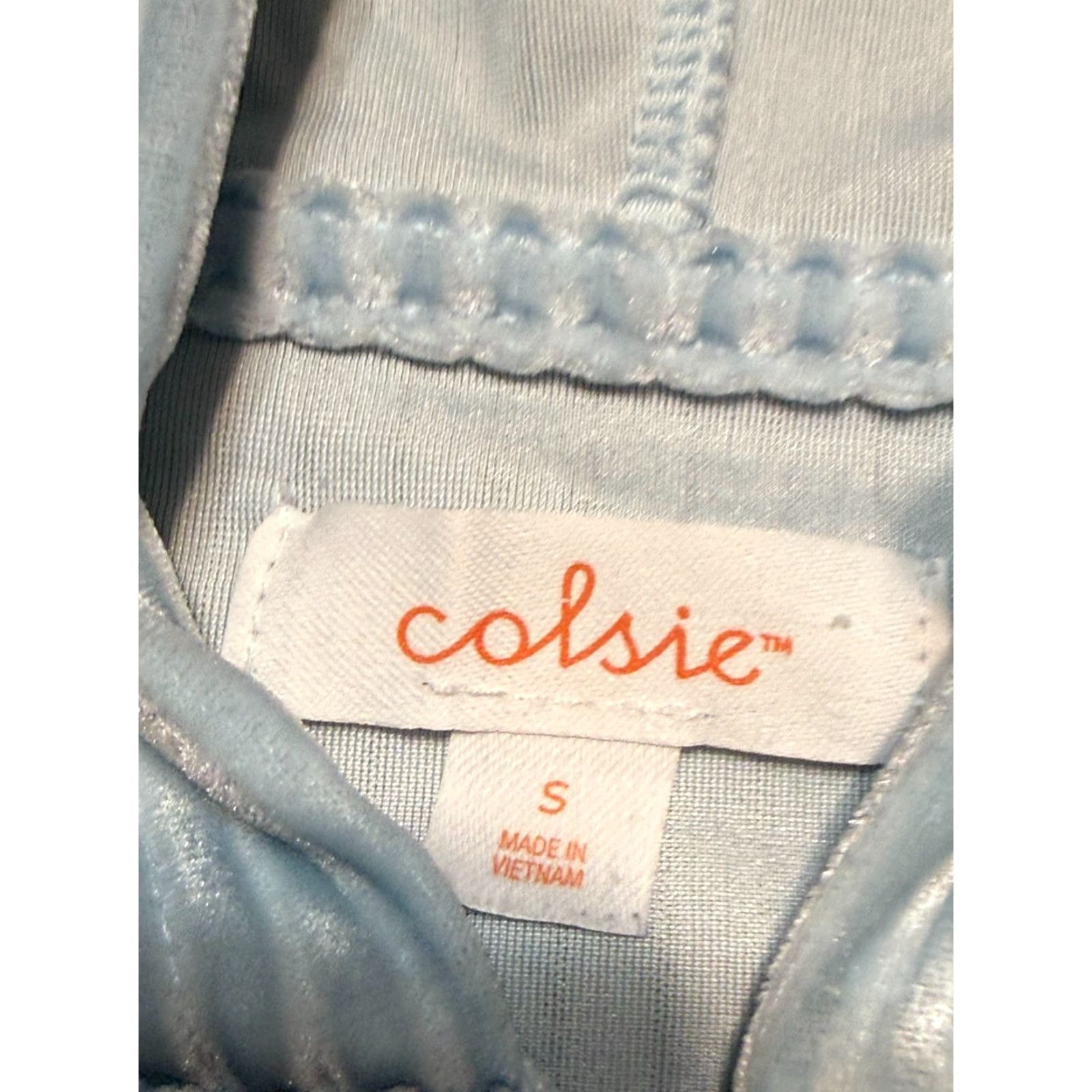 Vintage Colsie Sweatshirt Women's Small Blue Full Zip Drawstring Long Sleeve Size S / US 4 / IT 40 - 5 Thumbnail