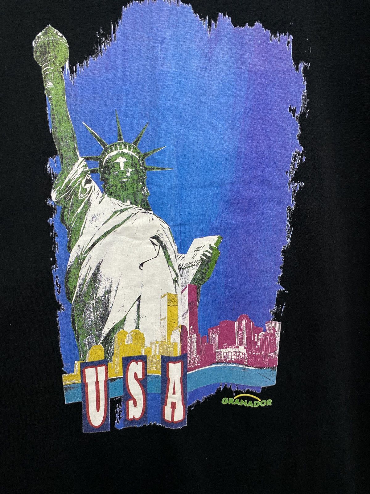 Vintage 🗽 🇺🇸 Vintage 80s USA The Statue of Liberty t-shirt rare Size US XL / EU 56 / 4 - 4 Thumbnail