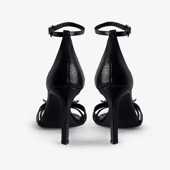 Zadig & Voltaire Amee Wing Embossed Iguana High Heel Sandals