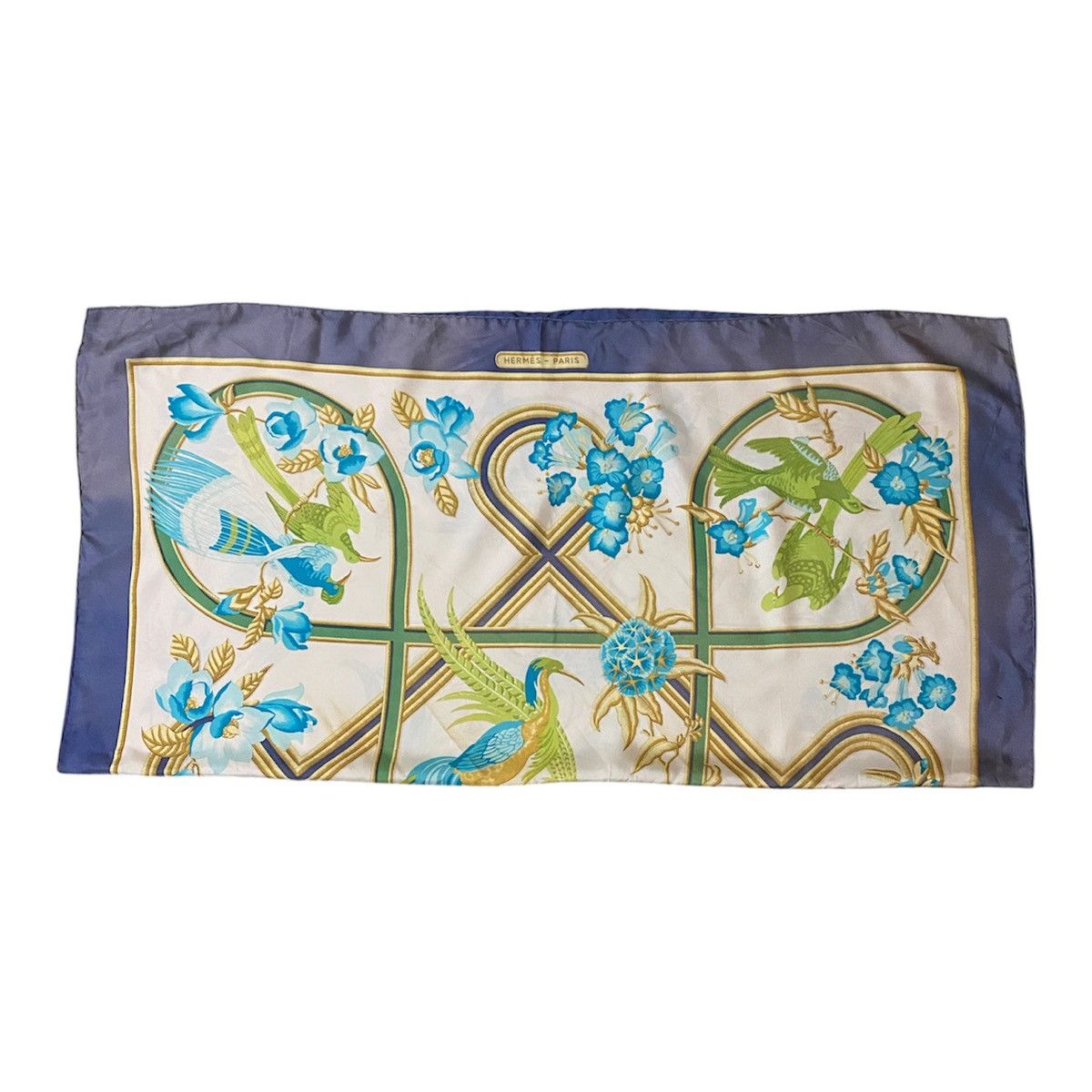 Hermes HERMES Scarf 100% Silk CARAIBES Caribbean Birds Green Ivory Size ONE SIZE - 8 Thumbnail
