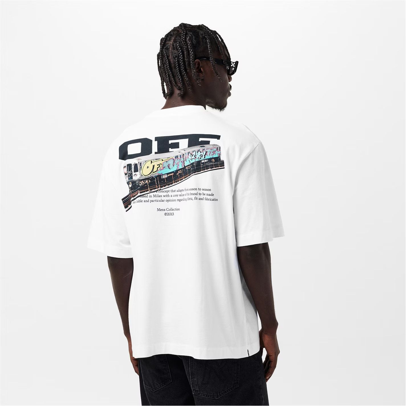Off-White o1g2r1mq0226 Train T-Shirt In White Size US M / EU 48-50 / 2 - 4 Thumbnail