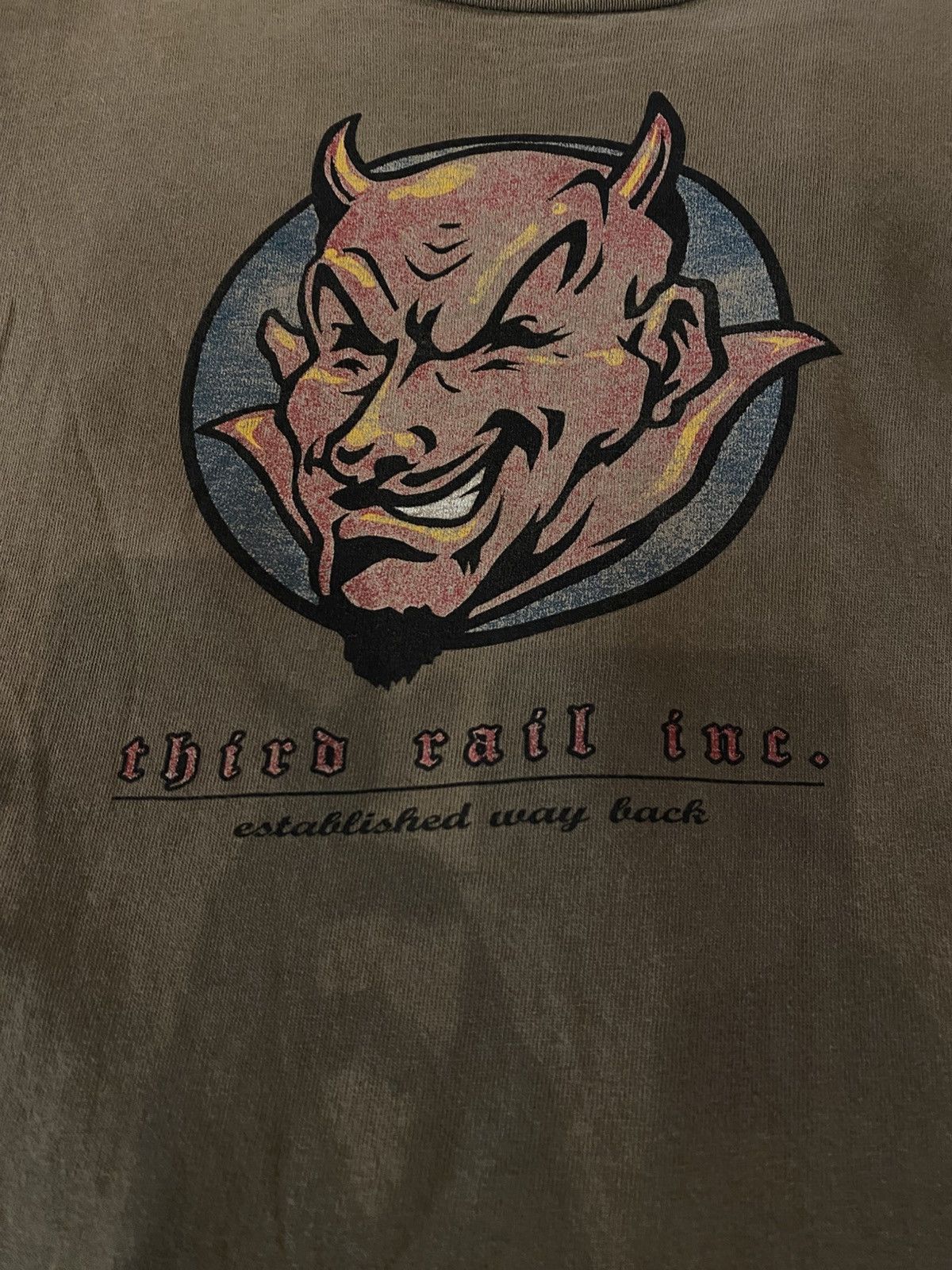 Blind Skateboards Vintage 90s Third Rail Inc Skateboarding Devil T Shirt Size US M / EU 48-50 / 2 - 2 Thumbnail