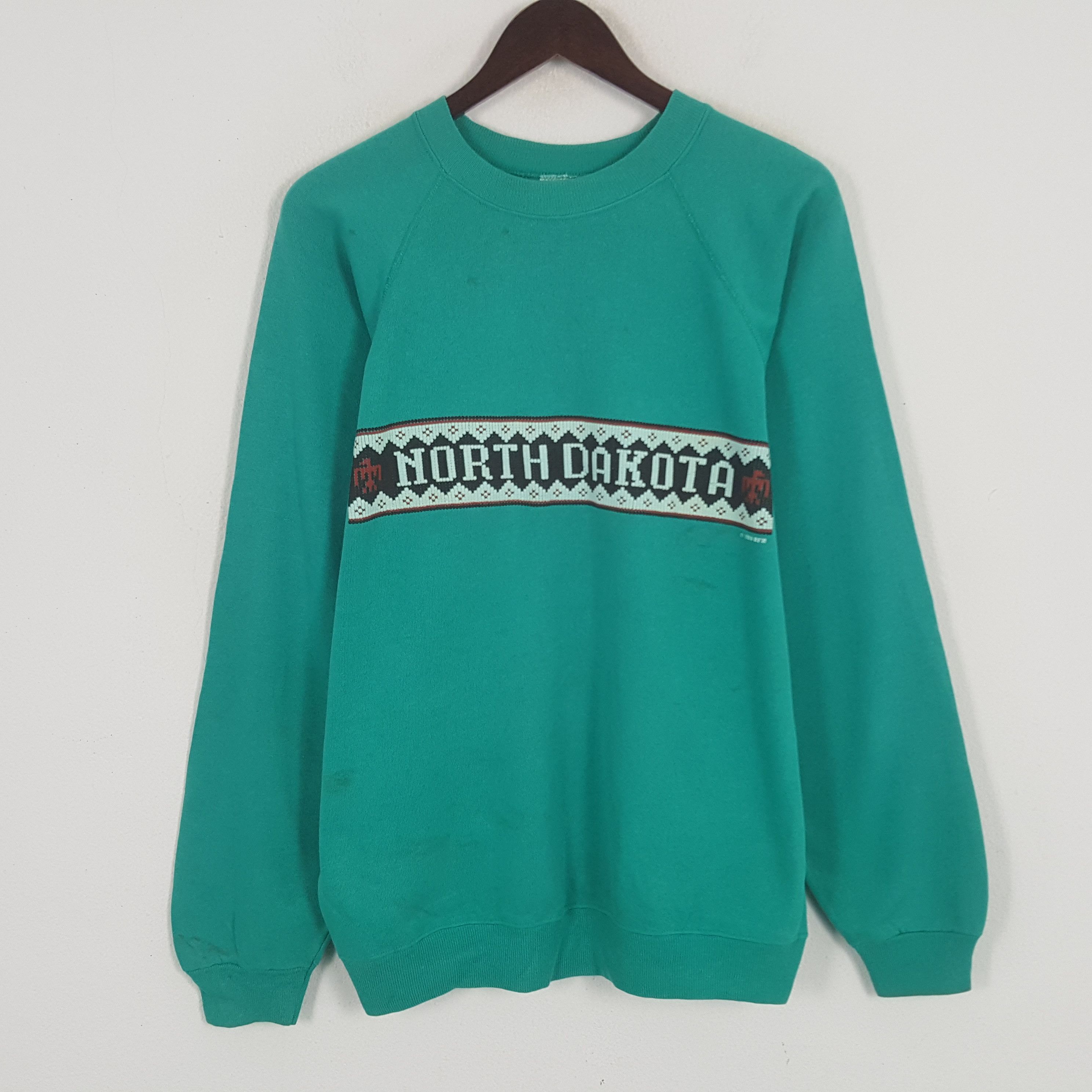 Hanes × Vintage Vintage North Dakota Sweatshirt Size US M / EU 48-50 / 2 - 1 Thumbnail