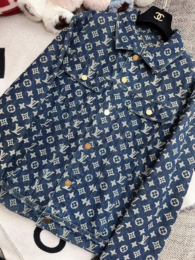 Louis Vuitton Louis Vuitton Blue Logo Denim Jacket-2506 Size L / US 10 / IT 46 - 4 Thumbnail