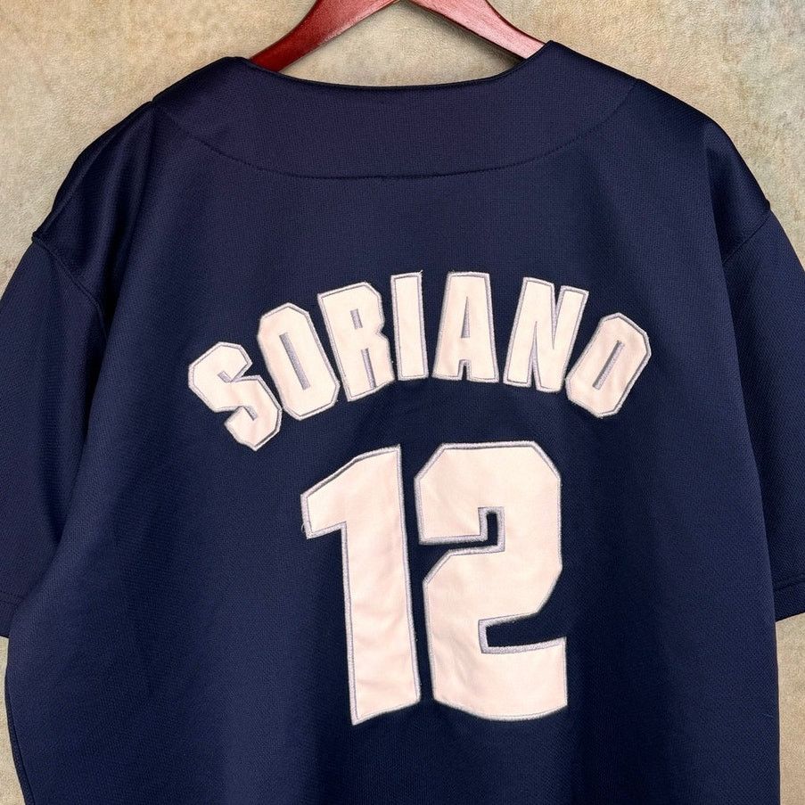 MLB × Vintage 2003 New York Yankees Alfonso Soriano Jersey Sz XL Navy Blue Size US XL / EU 56 / 4 - 4 Thumbnail