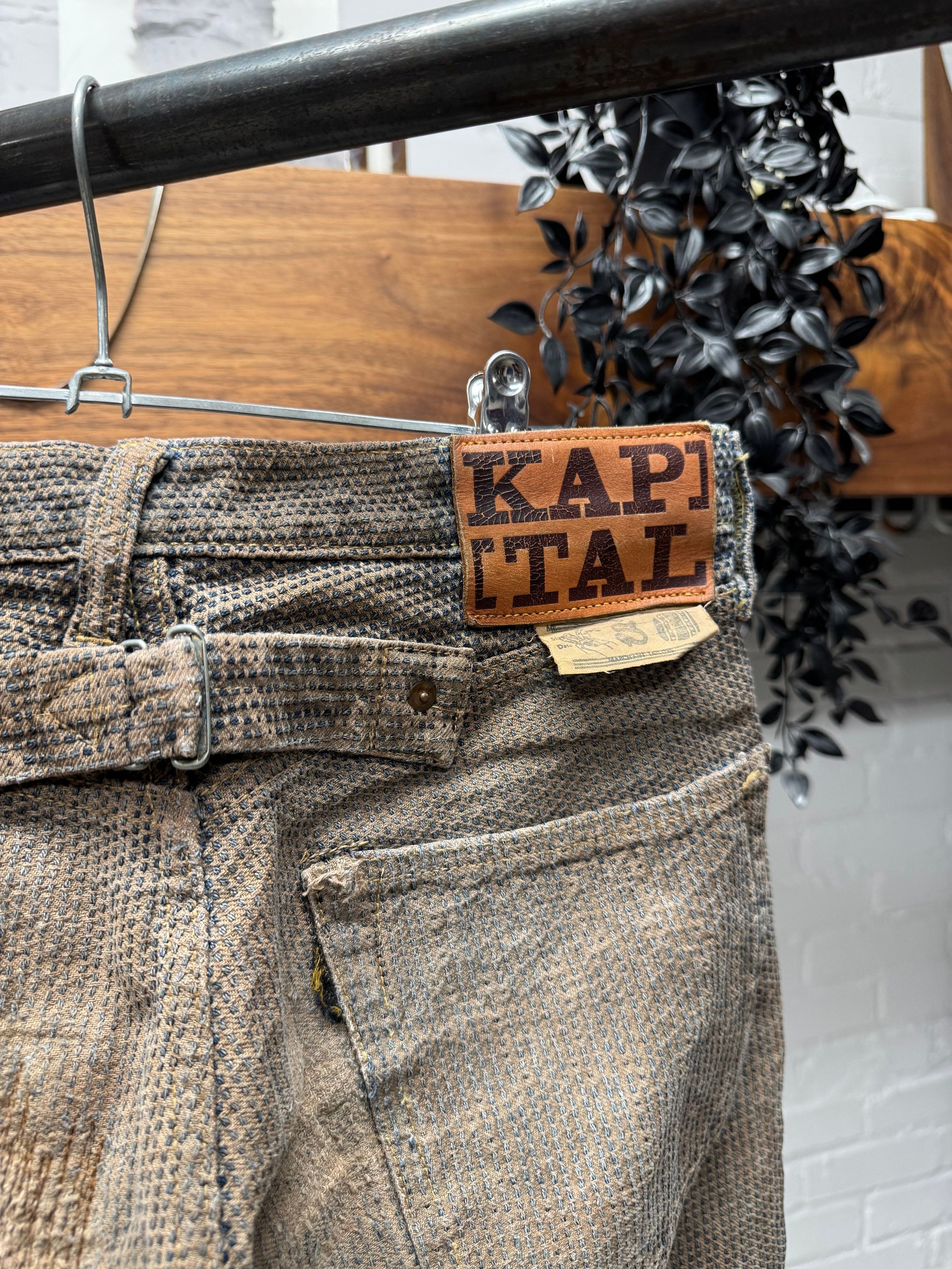 Kapital Kapital Faded Brown ‘Century’ Repaired Buckle Back Denim Size US 30 / EU 46 - 5 Thumbnail