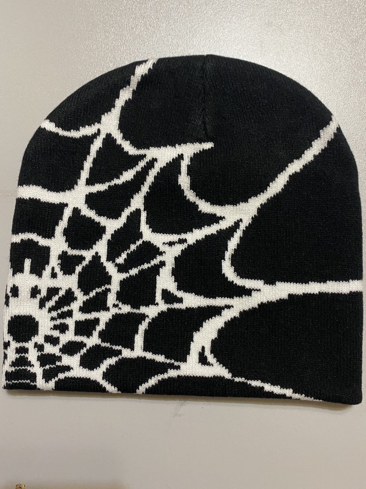 Japanese Brand × Vintage Y2K Spider Web Alt Punk Y2K Knitted vintage Beanie Hat Size ONE SIZE - 1 Thumbnail