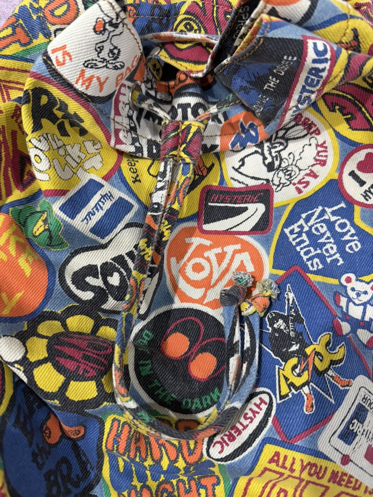 Hysteric Glamour Vintage 1990s Hysteric Glamour Fullprint Band Logo Backpack Size ONE SIZE - 3 Thumbnail