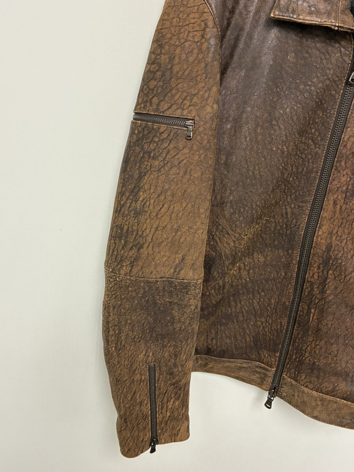 John Varvatos Distressed Leather Jacket medium . Size US M / EU 48-50 / 2 - 8 Thumbnail