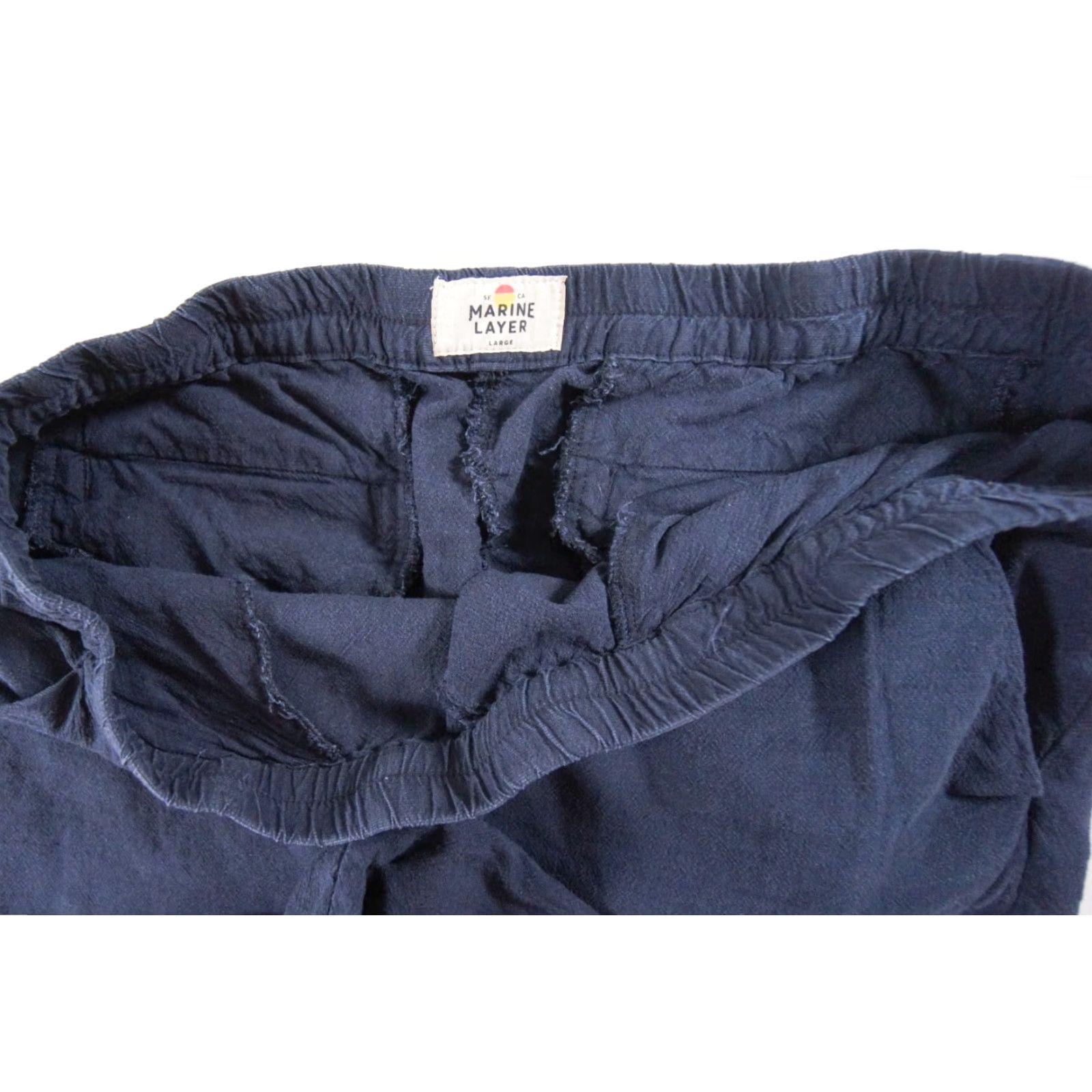 Marine Layer VINTAGE Marine Layer Women's Pants L Blue Tencel Spandex Casual Travel Straight Inseam 25" Size 36" / US 14 / IT 50 - 5 Thumbnail
