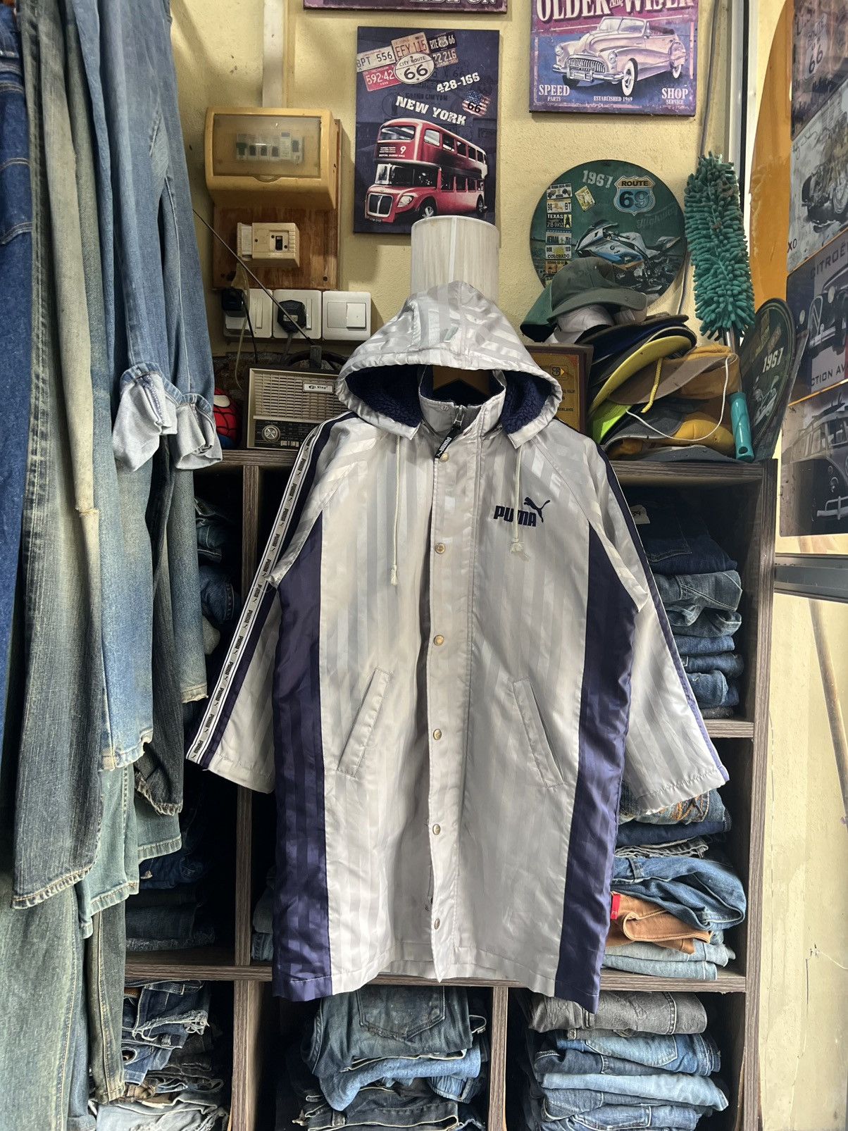 Puma 🔥Vintage Puma Coach Sherpa Jacket Size US S / EU 44-46 / 1 - 1 Thumbnail