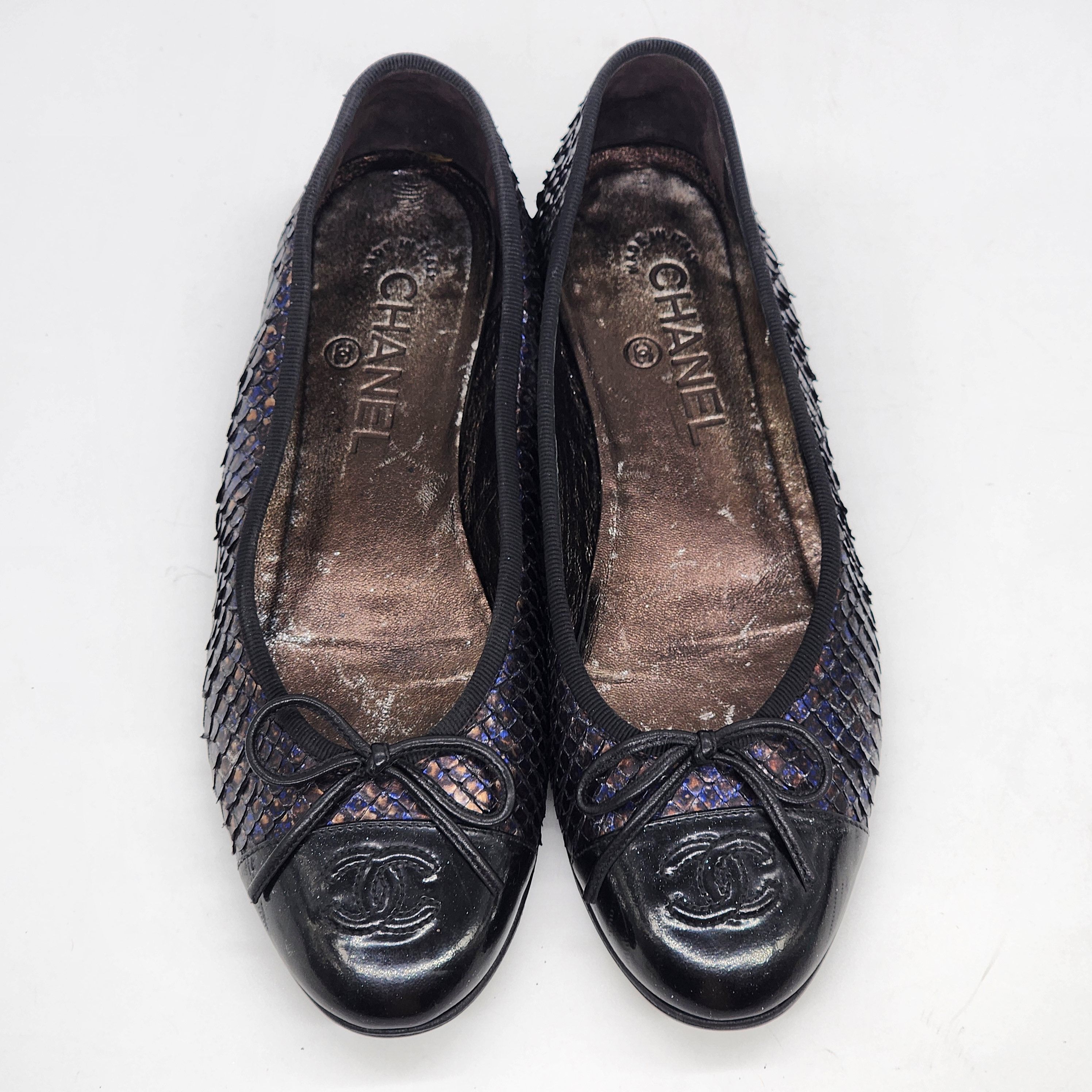 Chanel Chanel - Phyton Leather Ballerina Flats Size US 7.5 / IT 37.5 - 3 Thumbnail