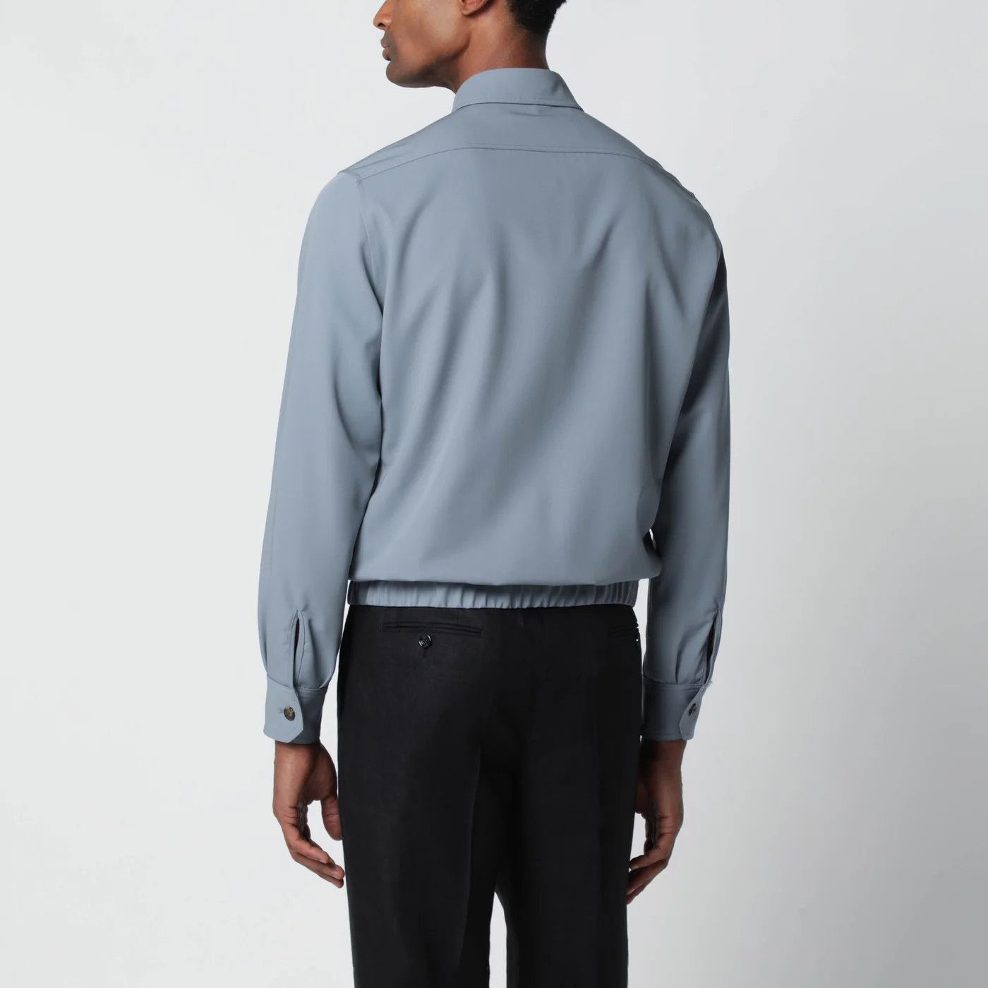 Lardini o1d2blof0526 Wool Shirt Jacket in Gray Size US XL / EU 56 / 4 - 3 Thumbnail