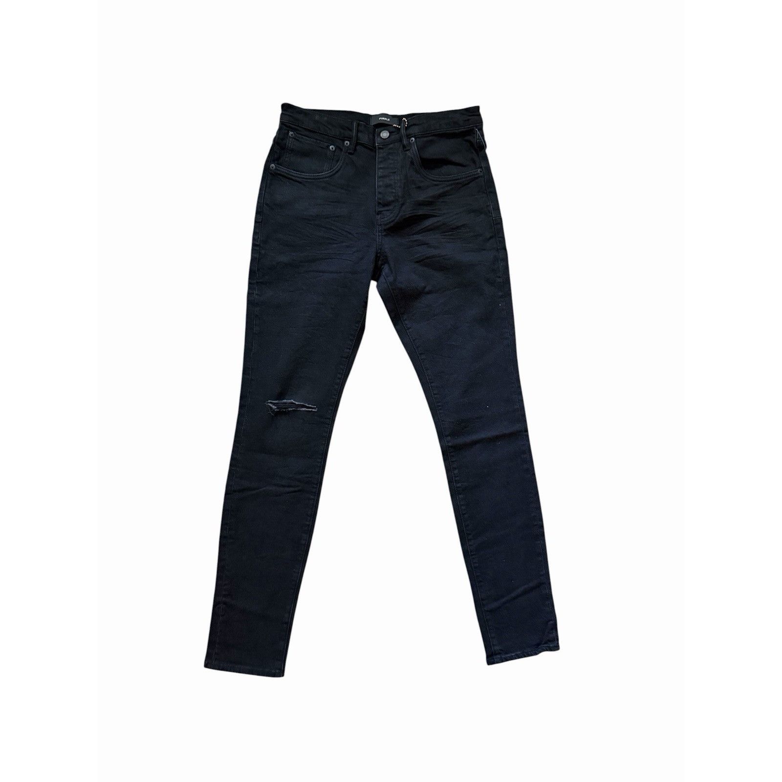 Purple Brand Purple Brand Jeans Men Knee Slit Slim Black P002 Size 33/32 Size US 33 - 2 Thumbnail