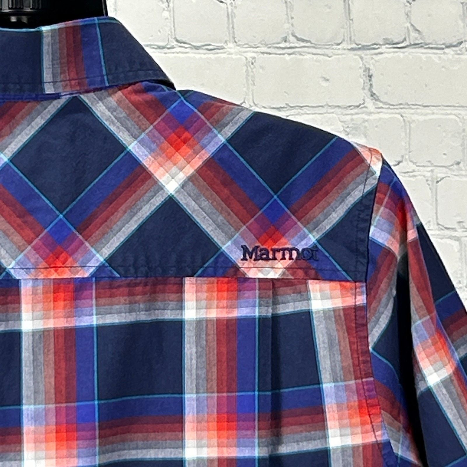 Marmot Marmot Button Front Shirt Blue Plaid Shilla Peru Inspired M Size US M / EU 48-50 / 2 - 5 Thumbnail