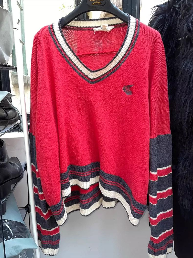 Vivienne Westwood Vivienne Westwood Loose knit top with pile sleeves and thi Size XS / US 0-2 / IT 36-38 - 1 Thumbnail