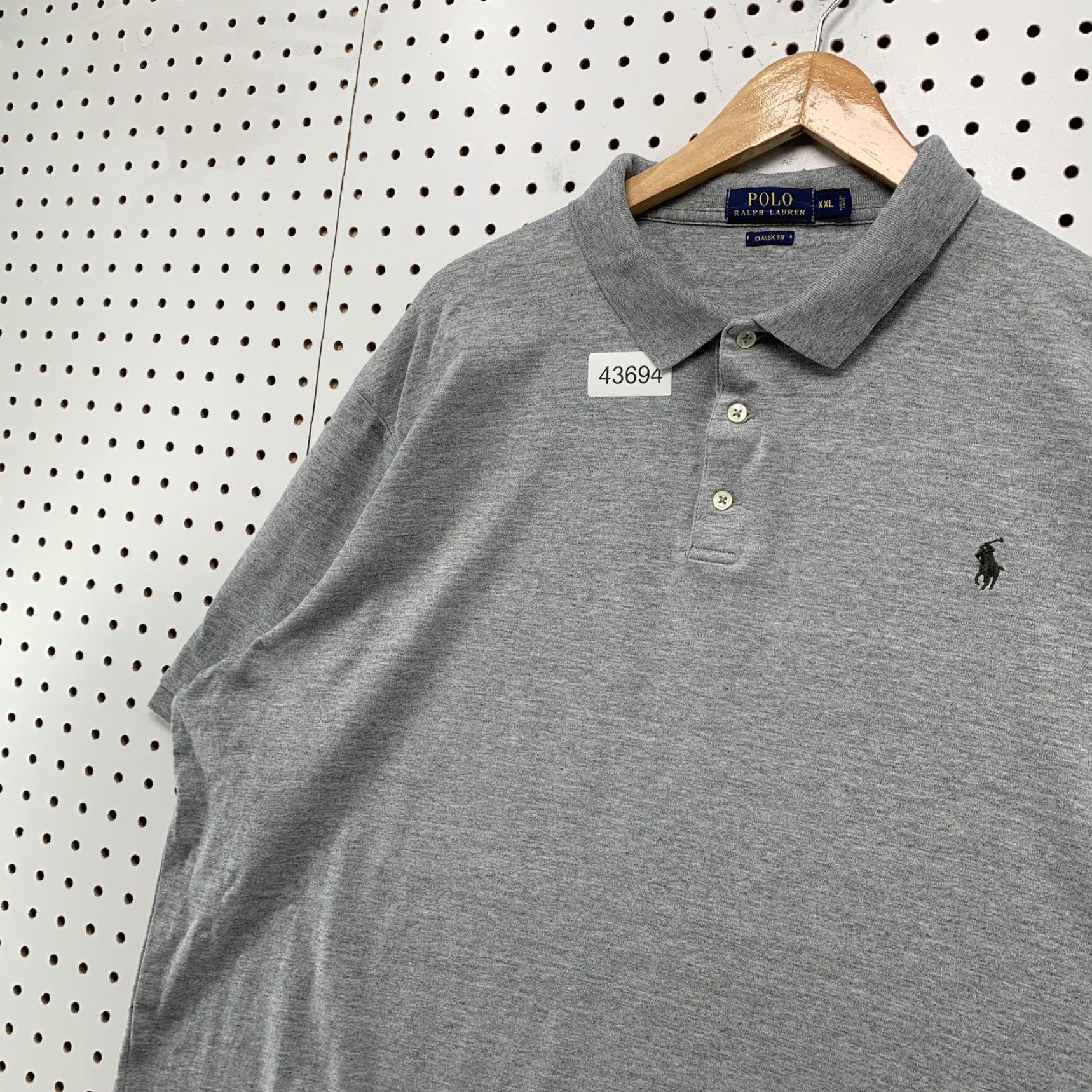 Polo Ralph Lauren VINTAGE Polo Ralph Lauren Polo Shirt Mens 2XL Short Sleeve Gray Preppy Pony Mens Size US XXL / EU 58 / 5 - 3 Thumbnail