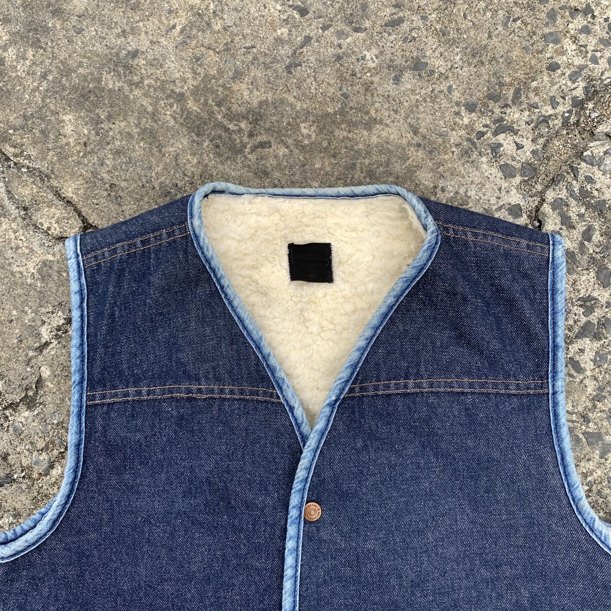 Sears × Vintage Roebuck’s by Sears USA 70s Denim Vest Size US L / EU 52-54 / 3 - 2 Thumbnail