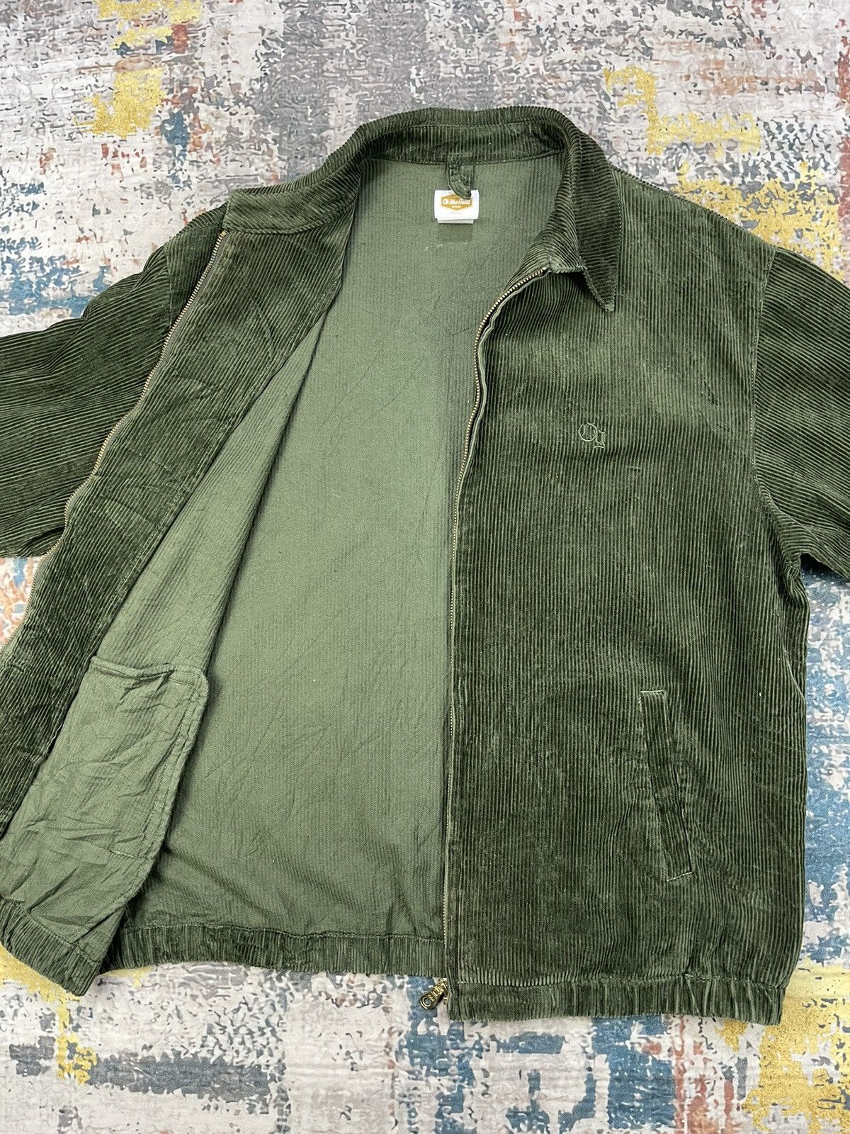 Japanese Brand Oh! The Guilt Corduroy Moss Green Zipper Jackets Size US L / EU 52-54 / 3 - 2 Thumbnail