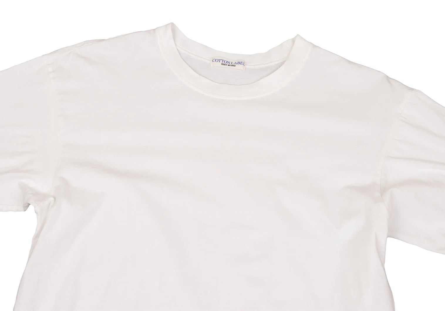 Issey Miyake Cotton Basic Short Sleeve T-Shirt in Off White Size US M / EU 48-50 / 2 - 2 Thumbnail